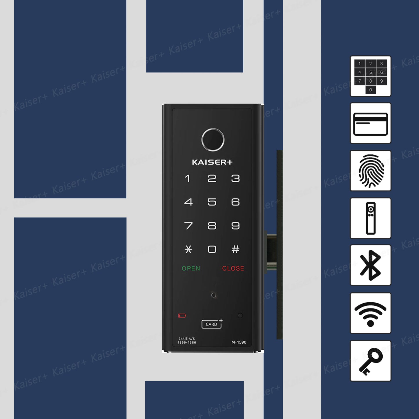 [Dual Safe] [KAISER+] Dual Safe Two-Way Metal Gate Digital Door Lock | HDB Grill Gate | Fingerprint | Remote |Optional Remote WiFi Box | Elderly Care | Child Safety | Security Facility