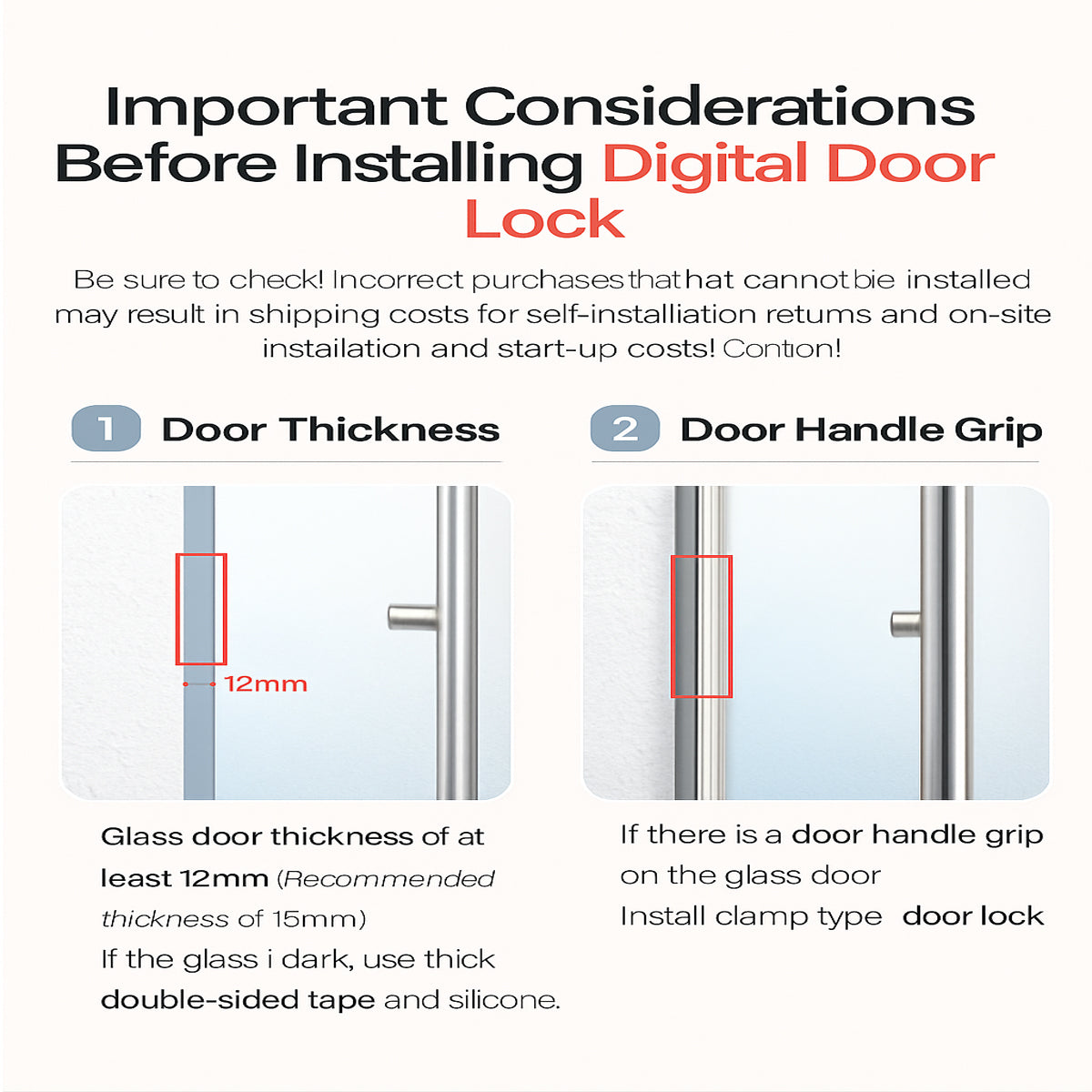 [Glass Lock] Solity TG310 Blade Smart Glass Door Lock ✔ For Frameless Glass Doors