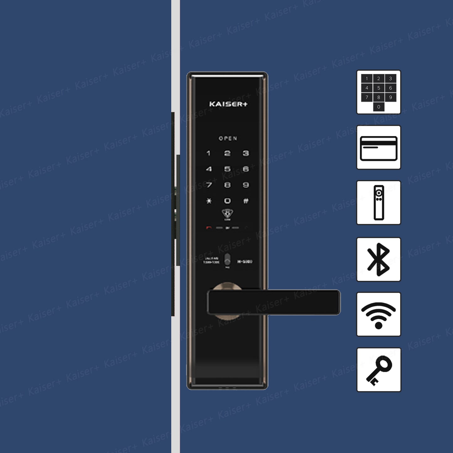 [Handle Lock][KAISER+]H5800 Smart Digital Door Lock | 3-Way / 4-Way Dual Safe | BLE | Optional Remote Wi-Fi | Made in Korea (Compatible with Samsung Systems)