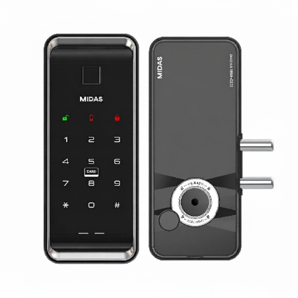 [Dual Safe] MIDAS MS5000FDG Dual Safe Two-Way Metal Gate Digital Door Lock | HDB Grill Gate | Fingerprint | Remote | WiFi | Elderly Care | Child Safety | Security Facility