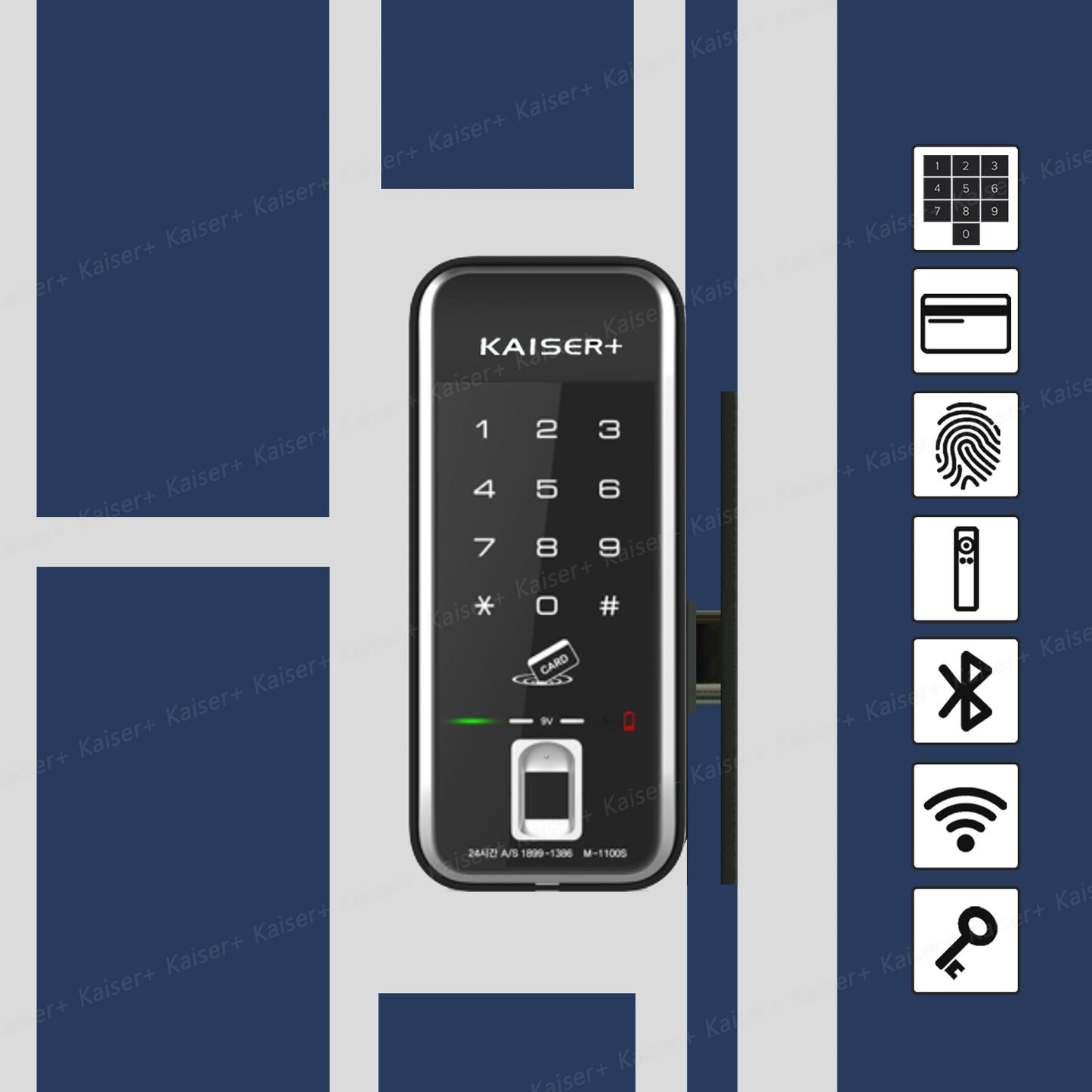[Dual Safe] [KAISER+] M1192GNK Two-Way Metal Gate Digital Door Lock | HDB Grill Gate | Fingerprint | Remote |Optional Remote WiFi Box | Elderly Care | Child Safety | Security Facility