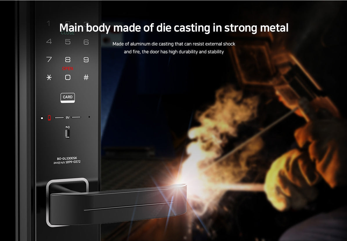 [HDB Gate Lock Bundle] MS5000FDG + DL5300SK (SYNCRO Set) Dual Smart Lock for HDB Gates | PIN · RF Card · Fingerprint | Free Remote | Optional Wi-Fi | Made in Korea