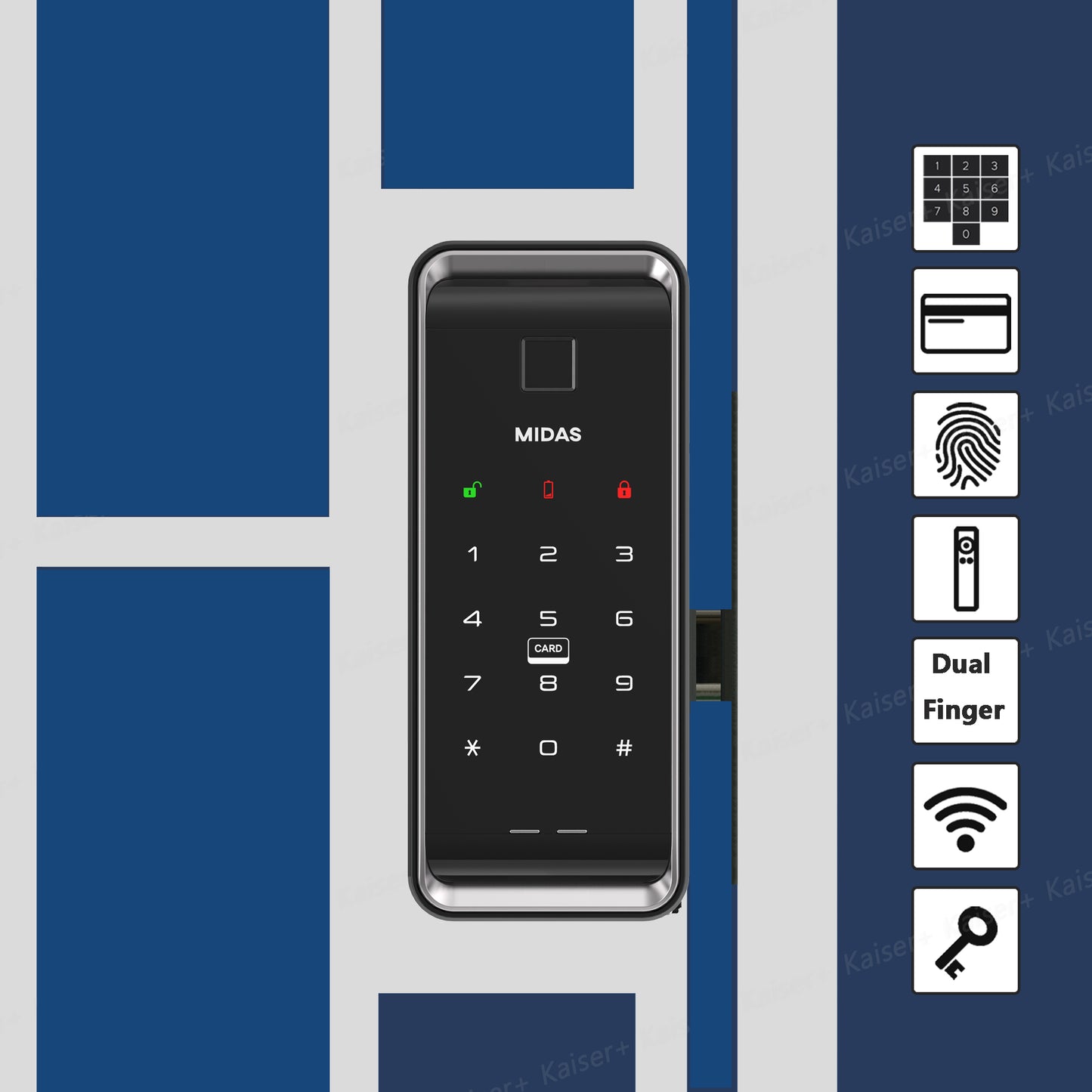 [HDB Gate Lock Bundle] MS5000FDG + MS9310FSK (SYNCRO Set) Dual Smart Lock for HDB Gates | PIN · RF Card · Fingerprint | Free Remote | Optional Wi-Fi | Made in Korea
