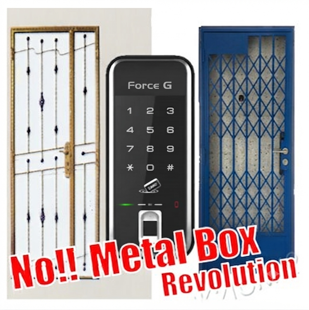 [Dual Safe] [KAISER+] Dual Safe Two-Way Metal Gate Digital Door Lock | HDB Grill Gate | Fingerprint | Remote |Optional Remote WiFi Box | Elderly Care | Child Safety | Security Facility