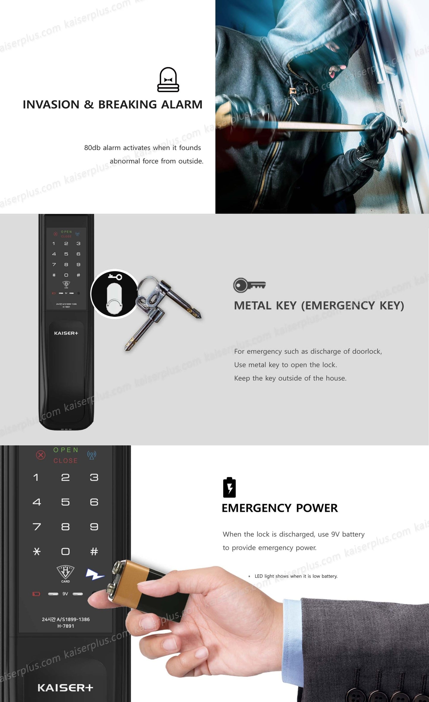 [PushPull]KAISER PLUS  H7891XKK  Premium Digital Push-Pull Door Lock |  Korea Small Motise Smart Door Lock with PIN, RFID, Fingerprint, Emergency Key | Luxury Made in Korea Smart Lock | Motise, Remote Control, Wi-Fi & BLE IoT Options