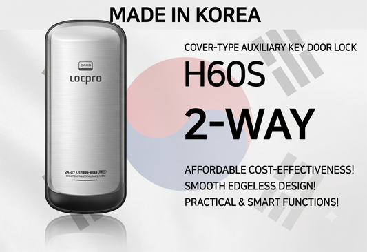 [Horizontal Rim Lock] H60S  Digital Smart Rim Lock with PIN, Rf Card- Main Door Swing Door| Made in Korea