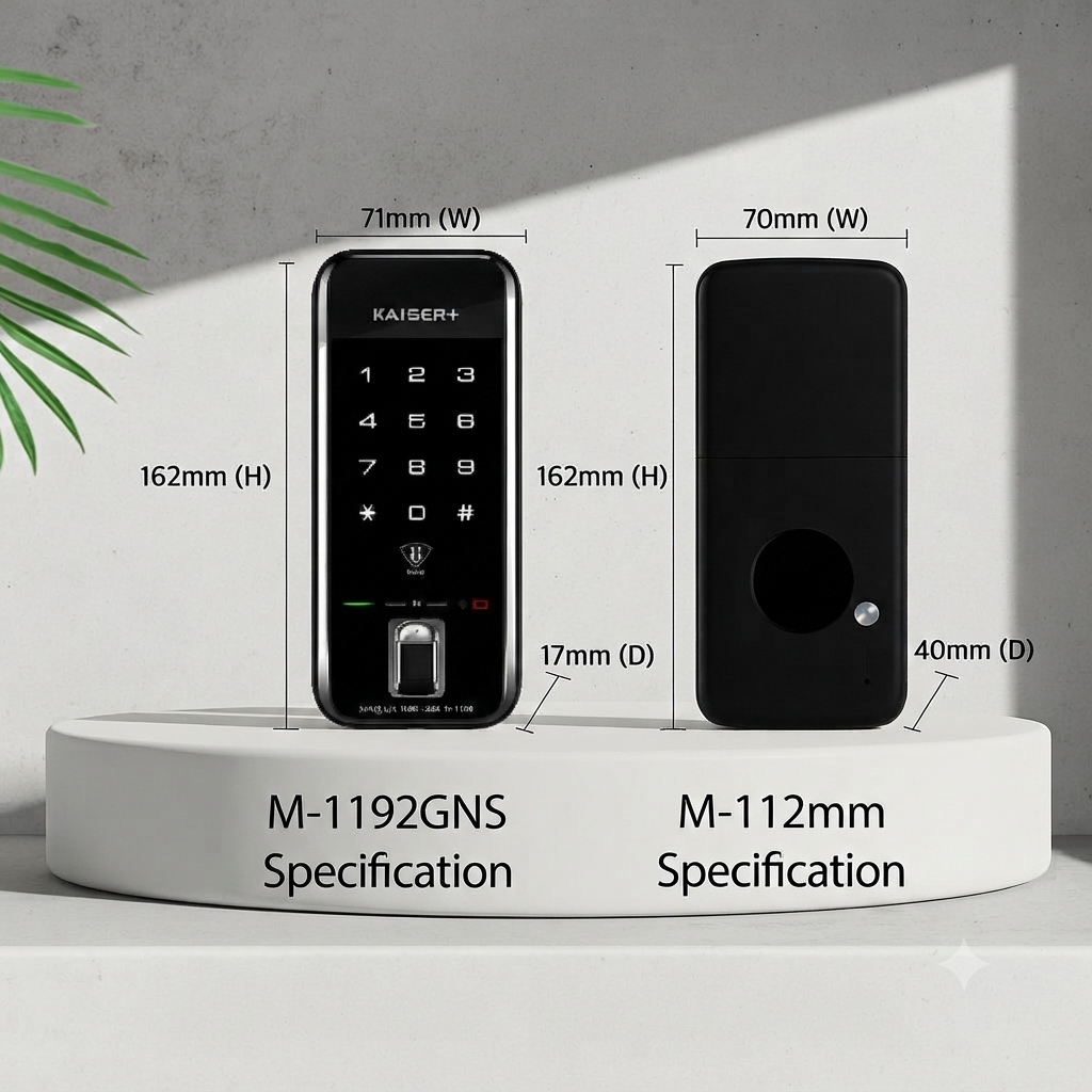 [Dual Safe] [KAISER+] M1192GNK Two-Way Metal Gate Digital Door Lock | HDB Grill Gate | Fingerprint | Remote |Optional Remote WiFi Box | Elderly Care | Child Safety | Security Facility