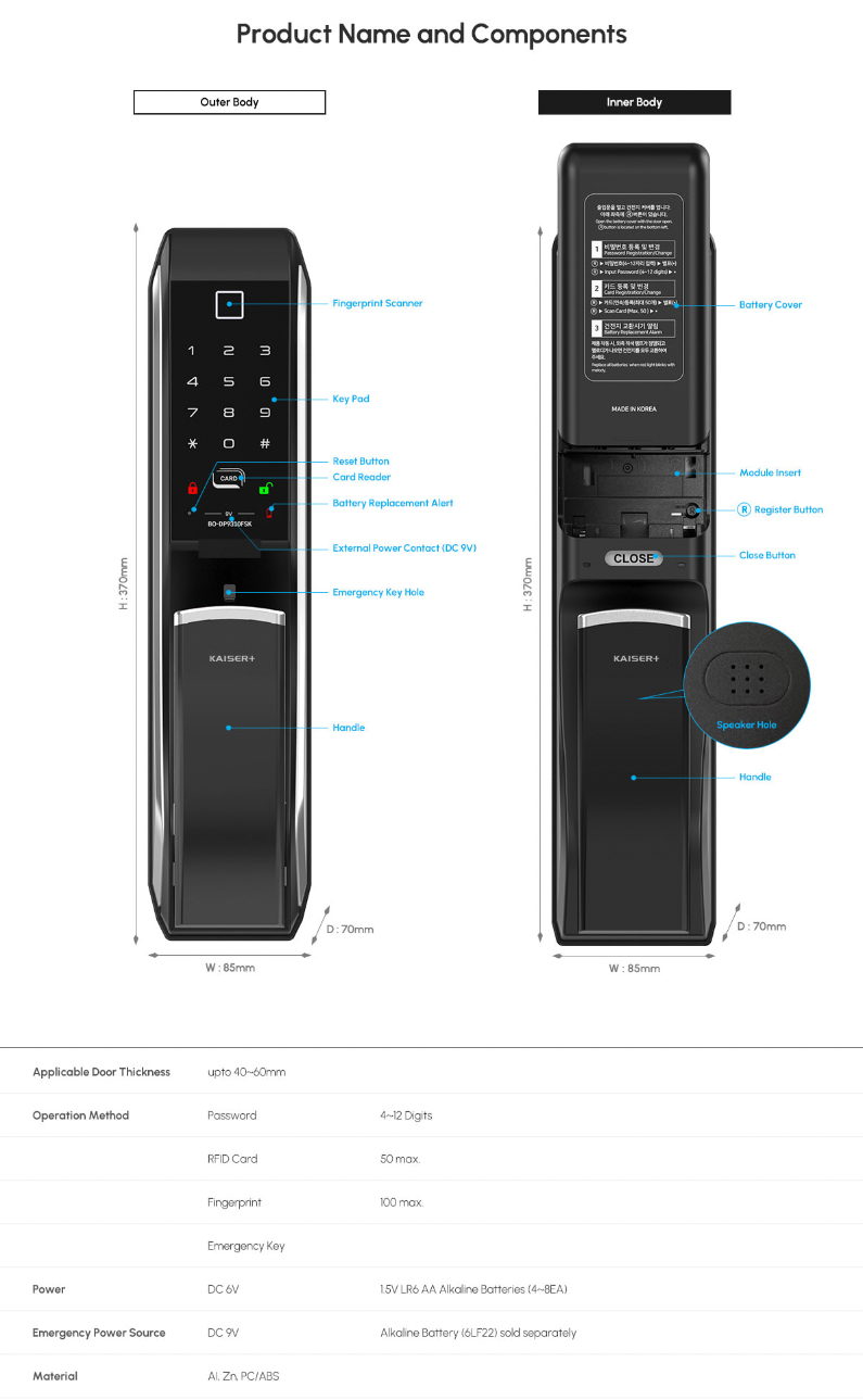[HDB Gate Lock Bundle] MS5000FDG + MS9310FSK (SYNCRO Set) Dual Smart Lock for HDB Gates | PIN · RF Card · Fingerprint | Free Remote | Optional Wi-Fi | Made in Korea