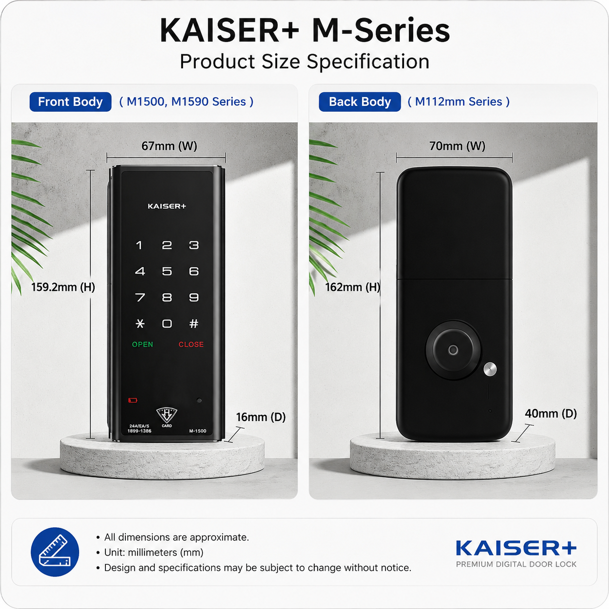 [Dual Safe] [KAISER+] Dual Safe Two-Way Metal Gate Digital Door Lock | HDB Grill Gate | Fingerprint | Remote |Optional Remote WiFi Box | Elderly Care | Child Safety | Security Facility