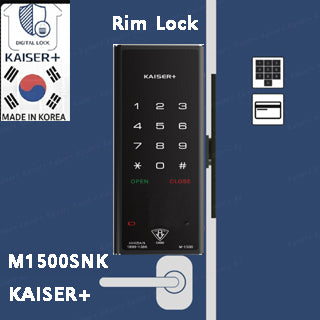 [Horizontal Rim Lock] M1500SNK  Digital Smart Rim Lock with PIN, RFID Card, Fingerprint | Remote Control & IoT (BLE + WiFi) | Main Door Swing Door| Made in Korea