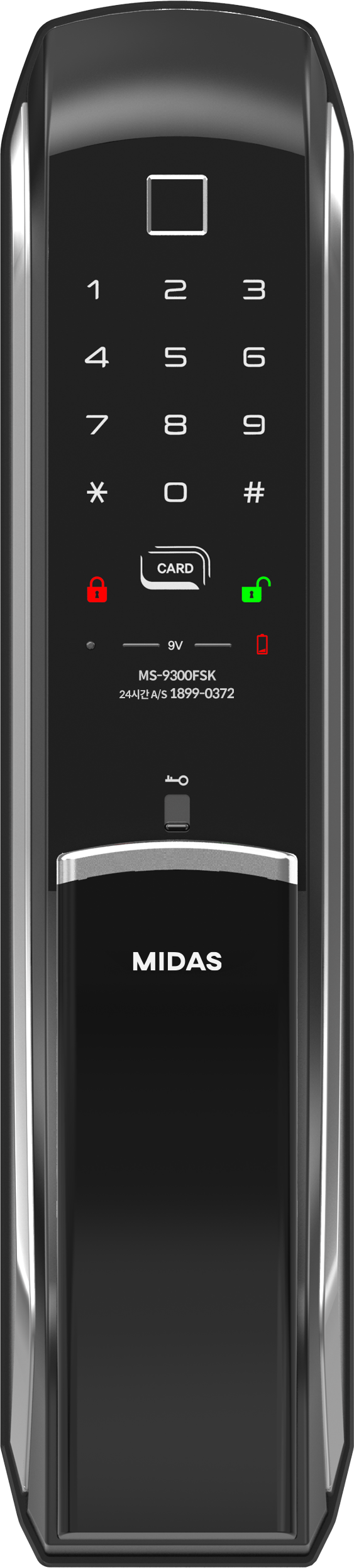 [PushPull]KAISER PLUS MS9300FSKL Premium Digital Push-Pull Door Lock | Euro Large Motise Smart Door Lock with PIN, RFID, Fingerprint, Emergency Key | Luxury Made in Korea Smart Lock | Motise, Remote Control, Wi-Fi & BLE IoT Options
