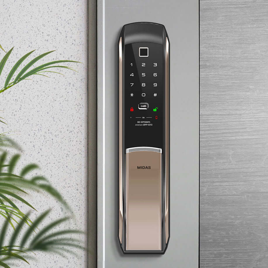 [PushPull]KAISER PLUS MS9300FSKL Premium Digital Push-Pull Door Lock | Euro Large Motise Smart Door Lock with PIN, RFID, Fingerprint, Emergency Key | Luxury Made in Korea Smart Lock | Motise, Remote Control, Wi-Fi & BLE IoT Options