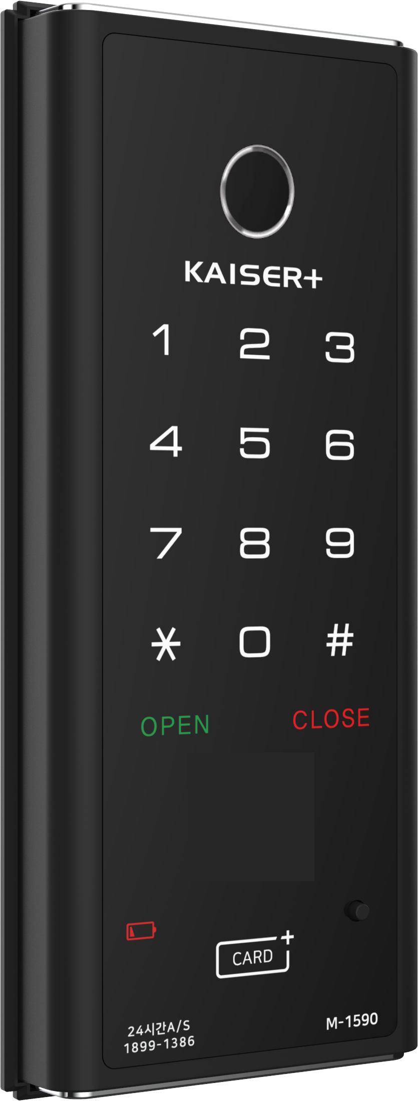 [Horizontal Rim Lock] M1590SNK  Digital Smart Rim Lock with PIN, RFID Card, Fingerprint |Optional Metal Key Remote Control & IoT (BLE + WiFi) | Main Door Swing Door| Made in Korea